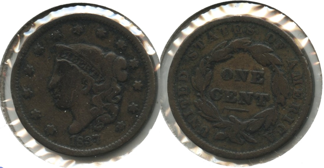 1837 Coronet Large Cent VG-8 #r