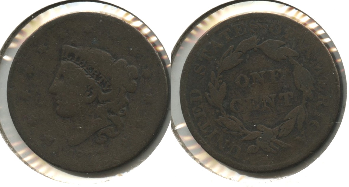 1837 Coronet Large Cent VG-8 #w
