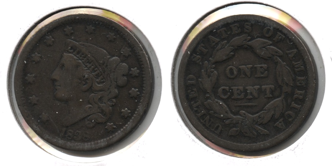 1838 Coronet Large Cent F-12 #j