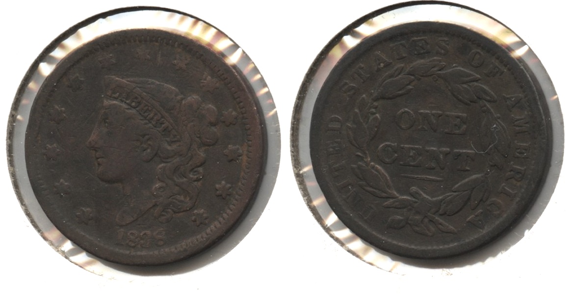 1838 Coronet Large Cent F-12 #l