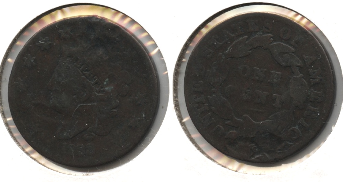 1838 Coronet Large Cent Good-4 #h Damage