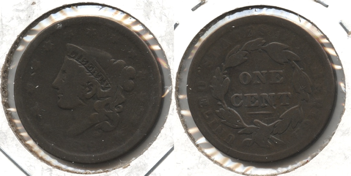 1838 Coronet Large Cent Good-4 #j