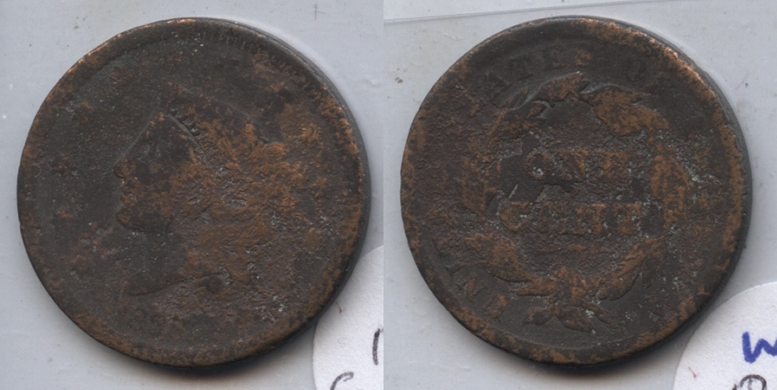 1838 Coronet Large Cent Good-4 #l Corroded