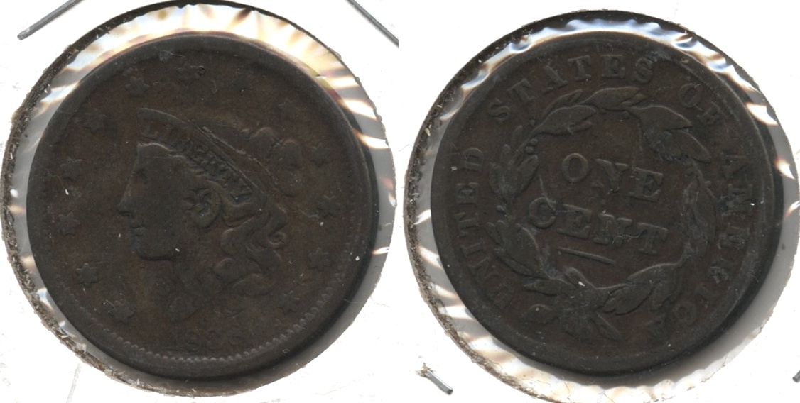 1838 Coronet Large Cent VG-8 #d