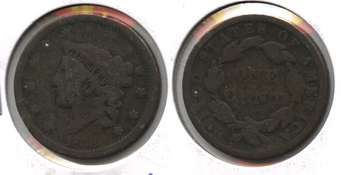 1838 Coronet Large Cent VG-8 #f