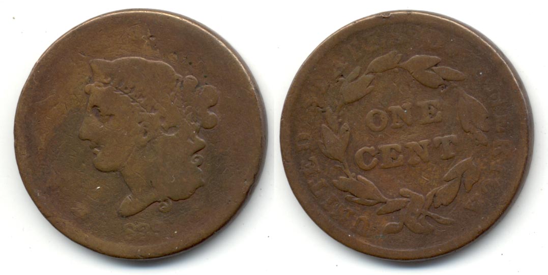 1839 Coronet Large Cent AG-3