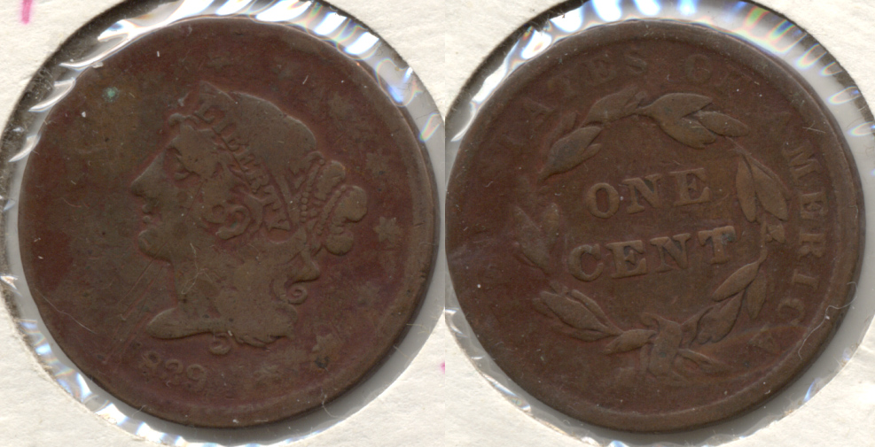 1839 Coronet Large Cent AG-3 a