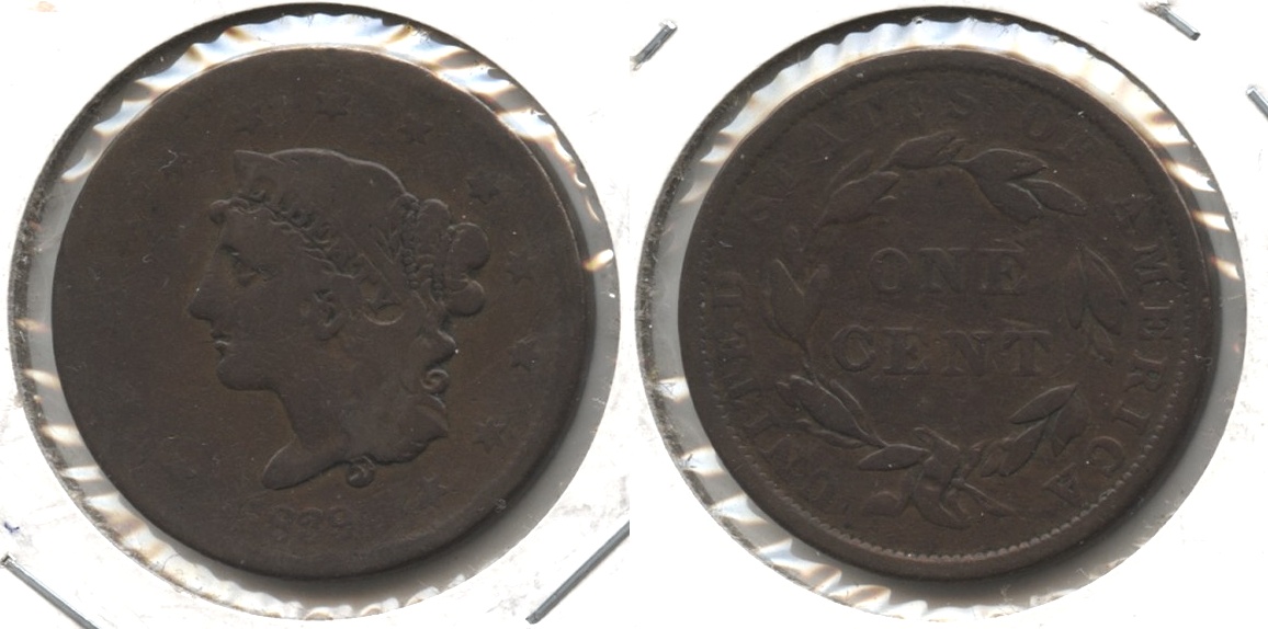 1839 Coronet Large Cent Good-4 #b