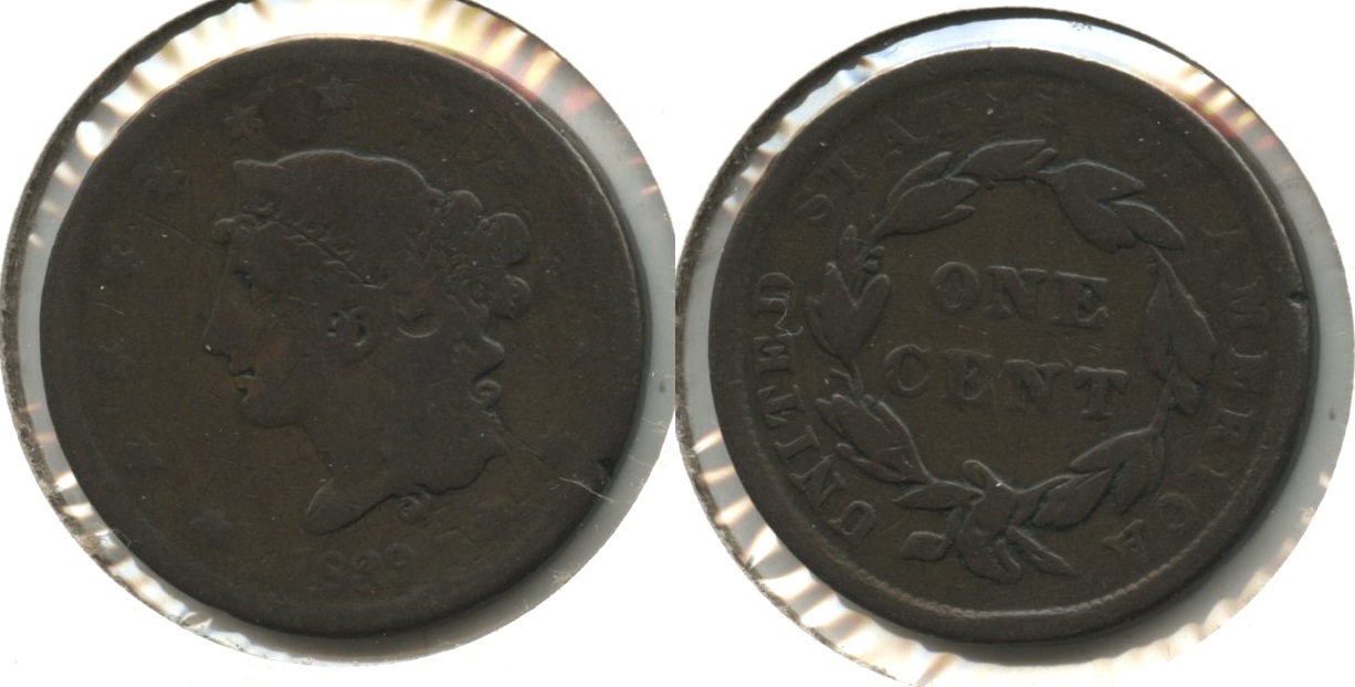 1839 Coronet Large Cent Good-4 #c