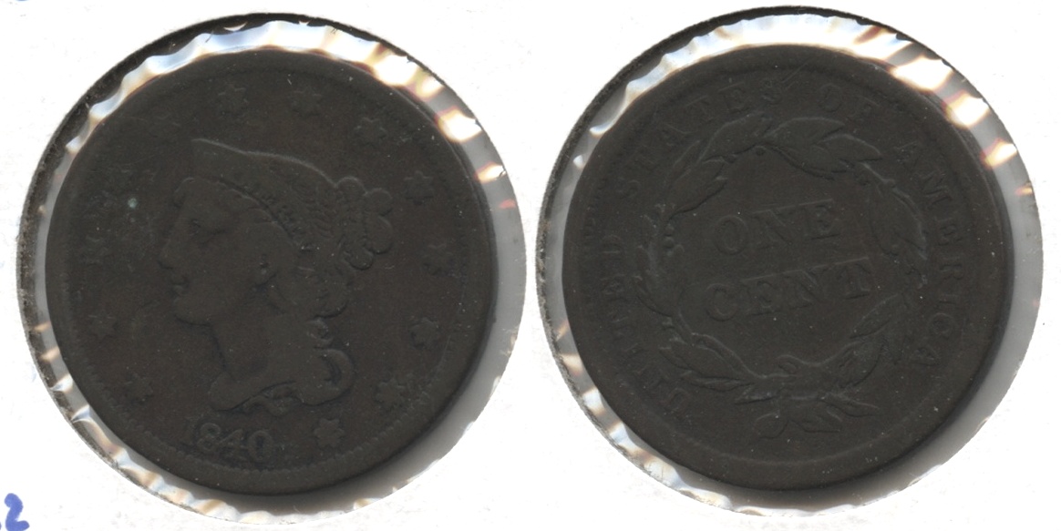 1840 Large Date Large Cent VG-8 #a