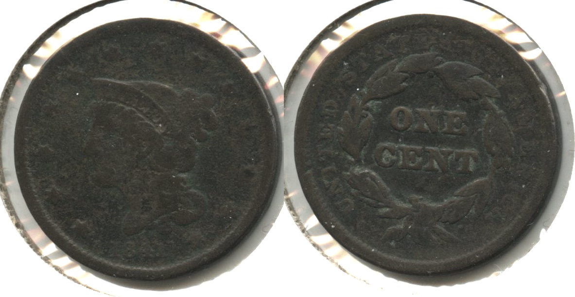 1841 Coronet Large Cent G-4 #d Dark