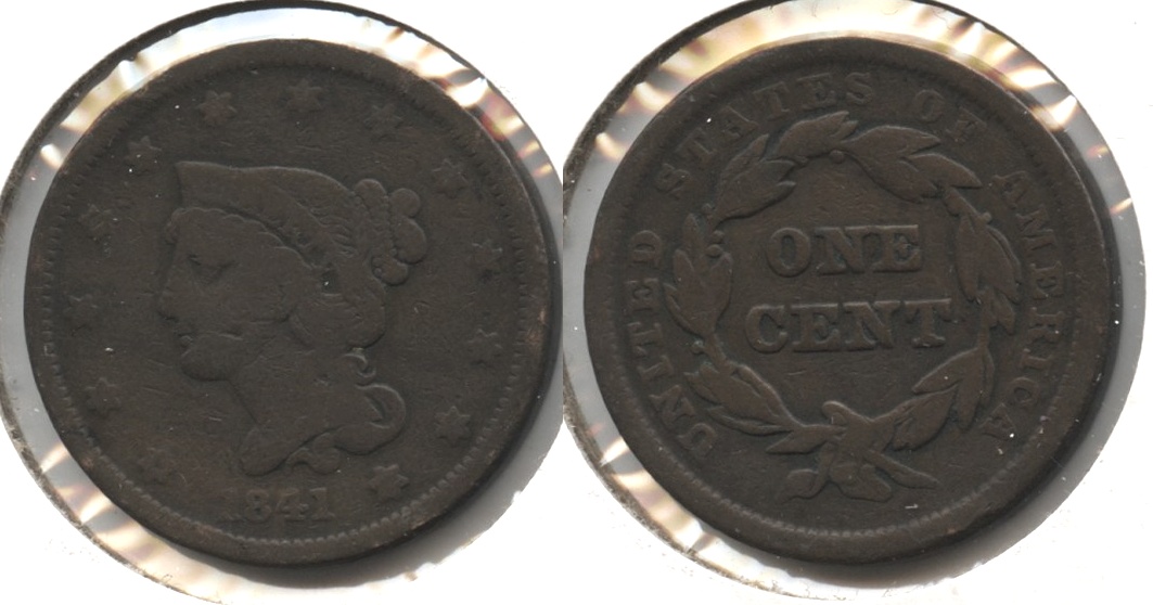 1841 Coronet Large Cent Good-6