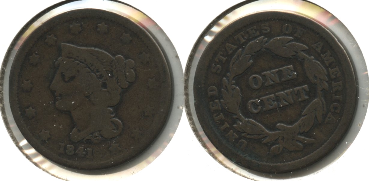 1841 Coronet Large Cent VG-8 #k