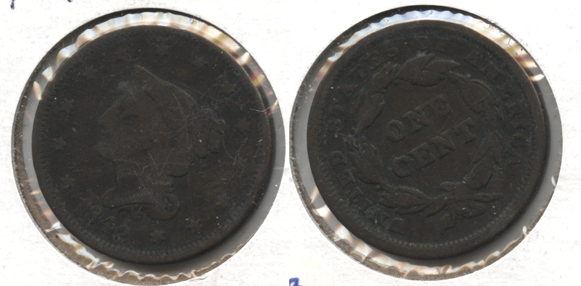 1842 Coronet Large Cent Good-4 #b