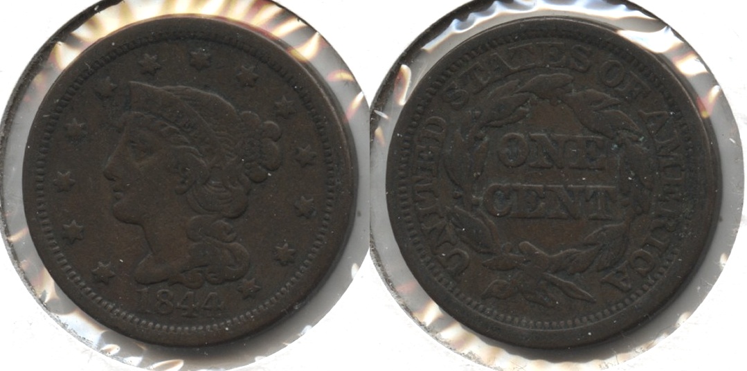 1844 Coronet Large Cent Fine-12 #a