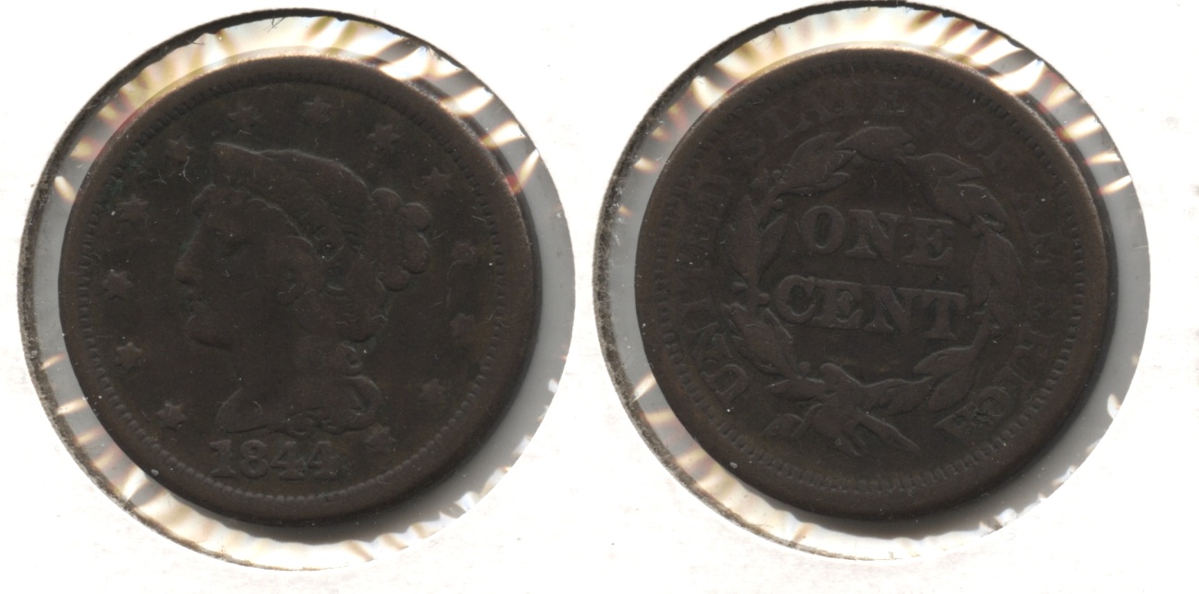 1844 Coronet Large Cent VG-8 #j