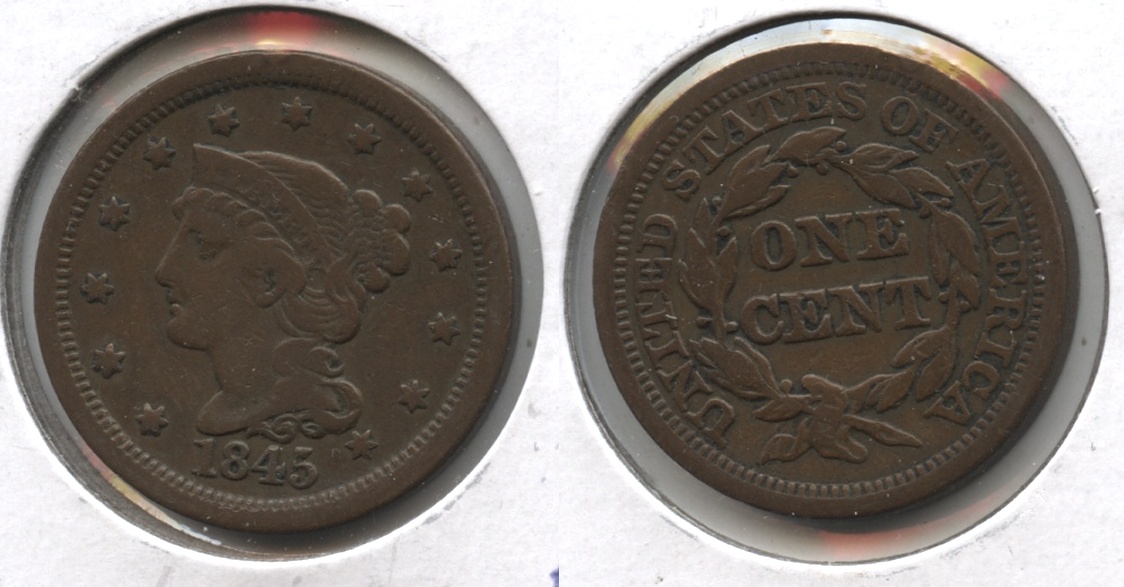 1845 Coronet Large Cent Fine-12 #l