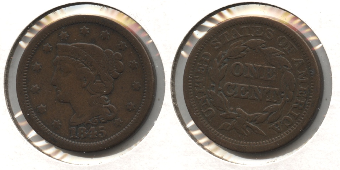 1845 Coronet Large Cent Fine-12 #p