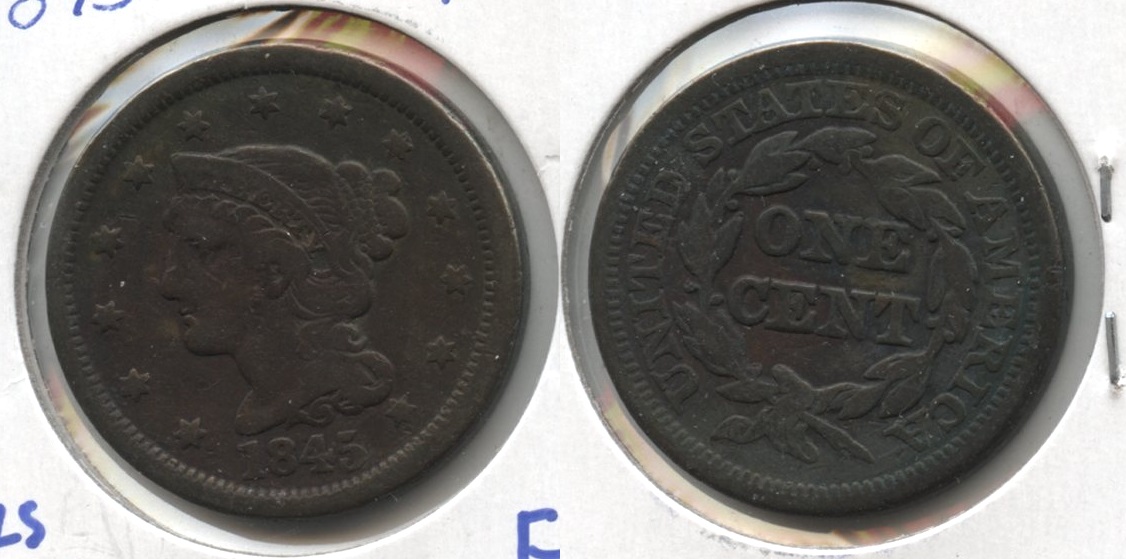 1845 Coronet Large Cent Fine-12 #r