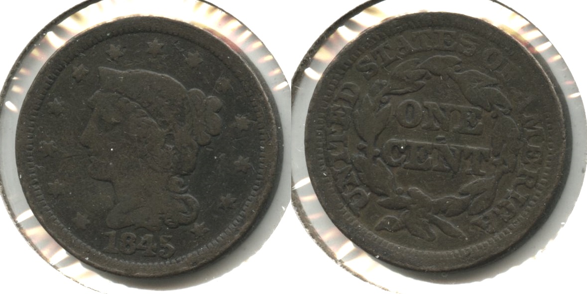 1845 Coronet Large Cent Good-4 #d