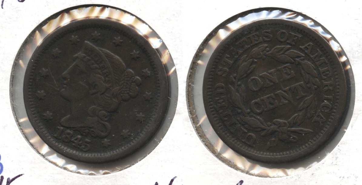 1845 Coronet Large Cent VF-20 #a