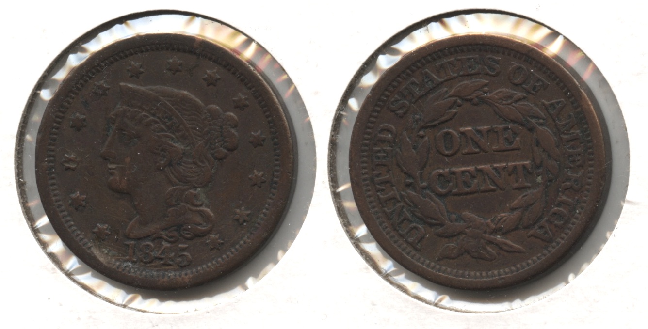 1845 Coronet Large Cent VF-20 #b Rough