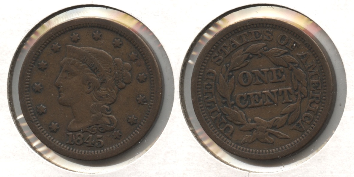 1845 Coronet Large Cent VF-20 #c
