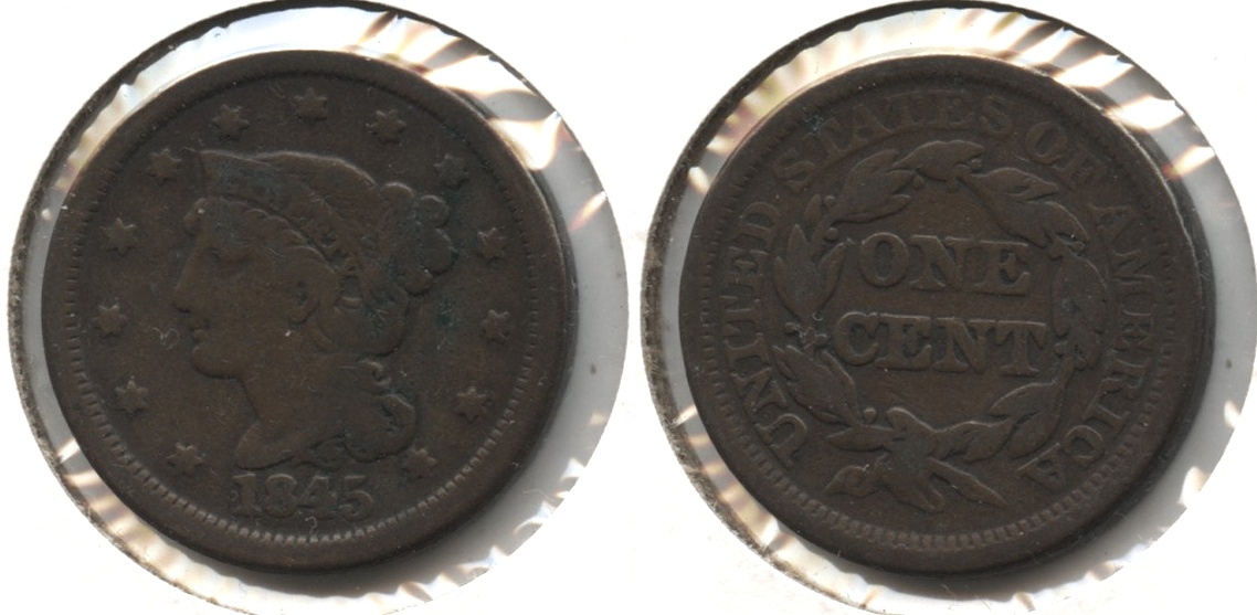 1845 Coronet Large Cent VG-8 #c