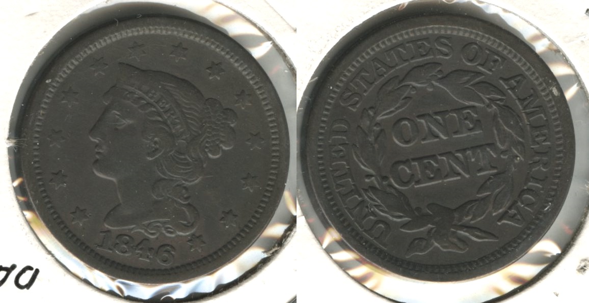 1846 Coronet Large Cent F-12 #k