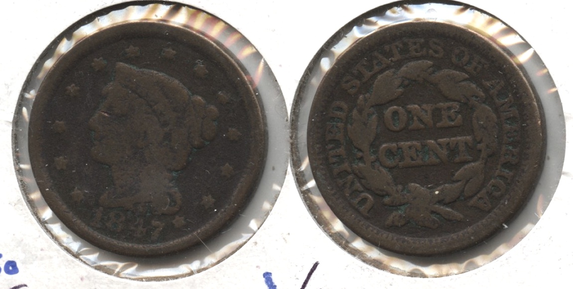 1847 Coronet Large Cent Good-4 #i