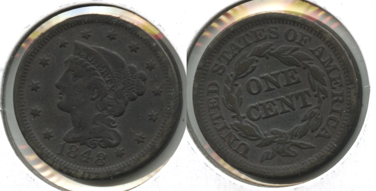 1848 Coronet Large Cent Fine-12 #ad