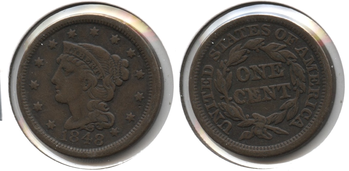1848 Coronet Large Cent Fine-12 #l