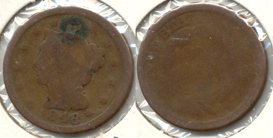 1848 Coronet Large Cent Fair-2