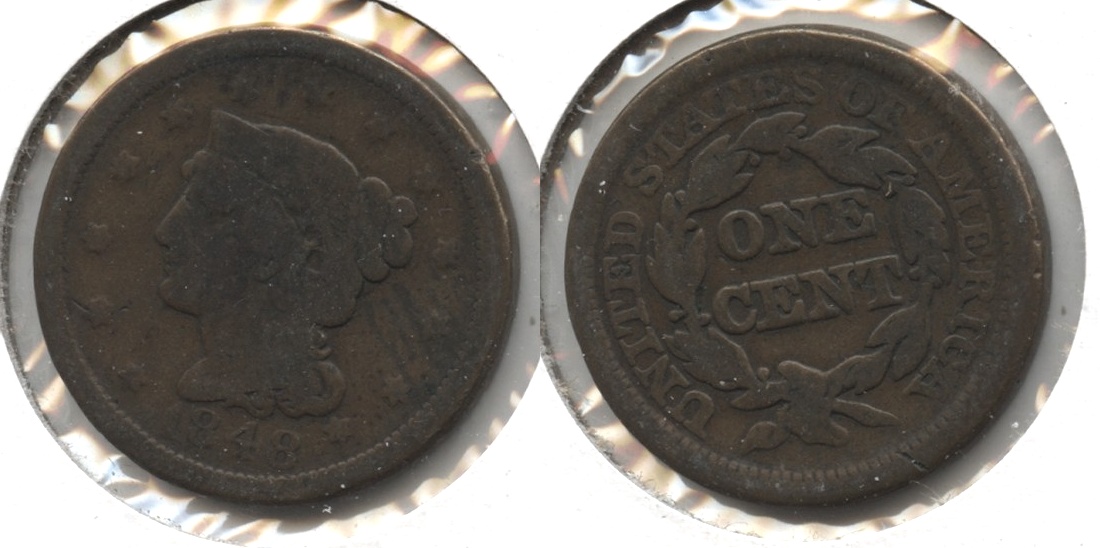 1848 Coronet Large Cent Good-4 #e