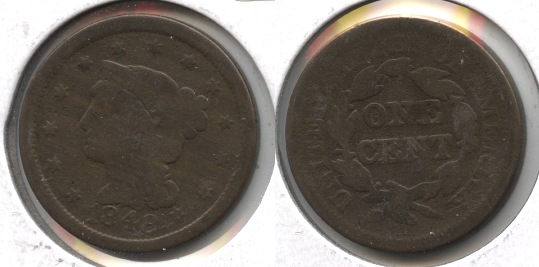 1848 Coronet Large Cent Good-4 #f