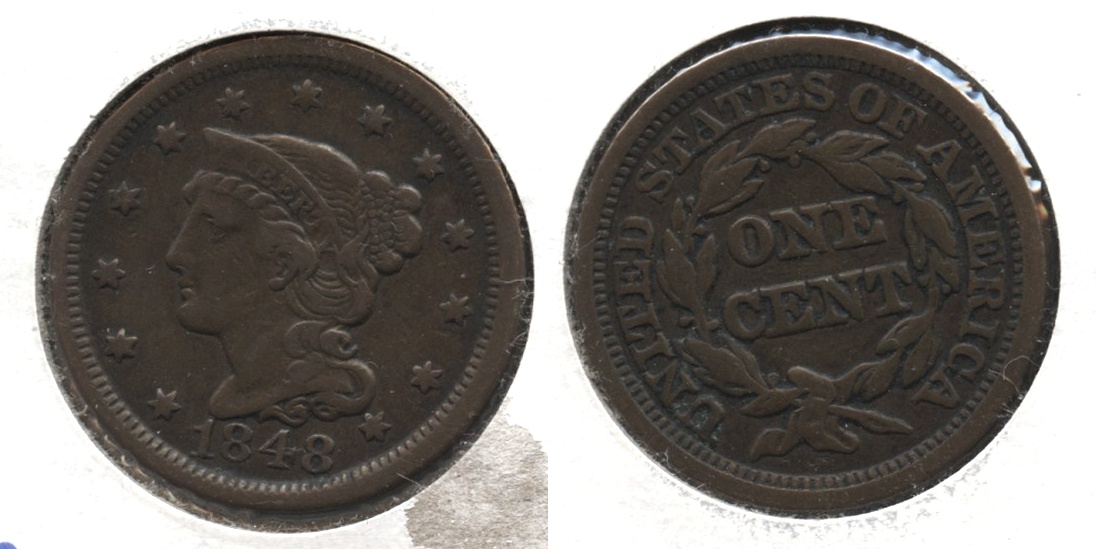 1848 Coronet Large Cent VF-20 #b