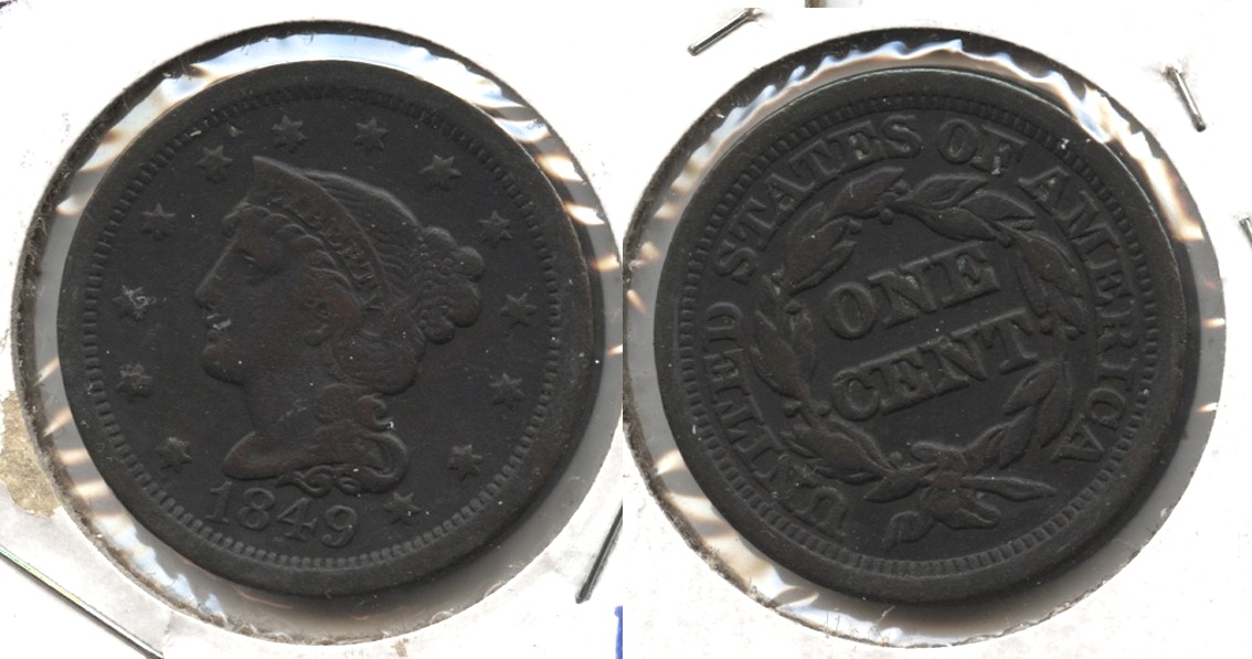 1849 Coronet Large Cent Fine-12 #h