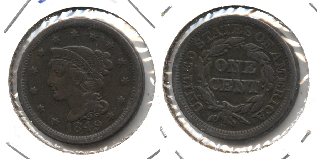 1849 Coronet Large Cent VF-20 #b
