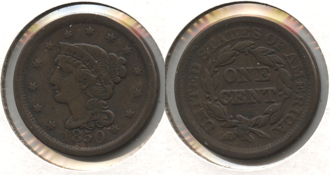 1850 Coronet Large Cent Fine-12 #s Tiny Marks