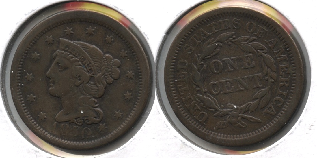 1850 Coronet Large Cent VF-20 #c