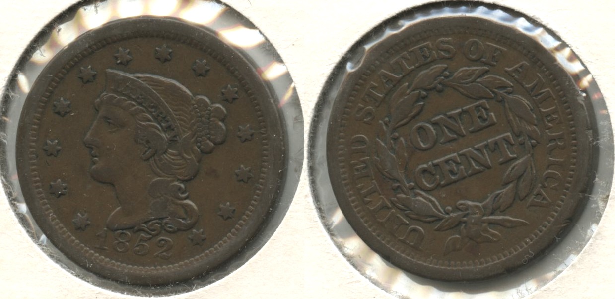 1852 Coronet Large Cent VF-20 #p