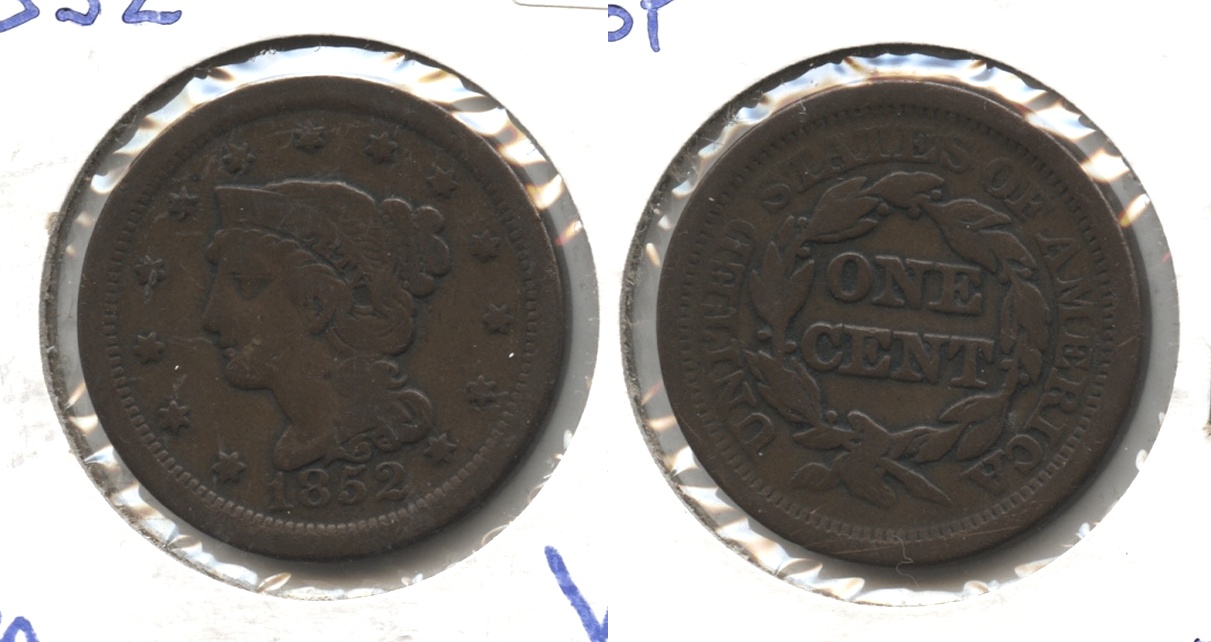 1852 Coronet Large Cent VG-8 #f