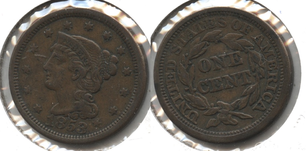 1853 Coronet Large Cent EF-40 #c
