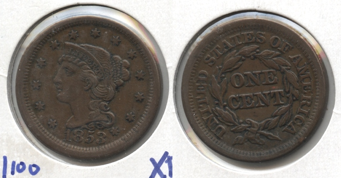 1853 Coronet Large Cent EF-45 #c