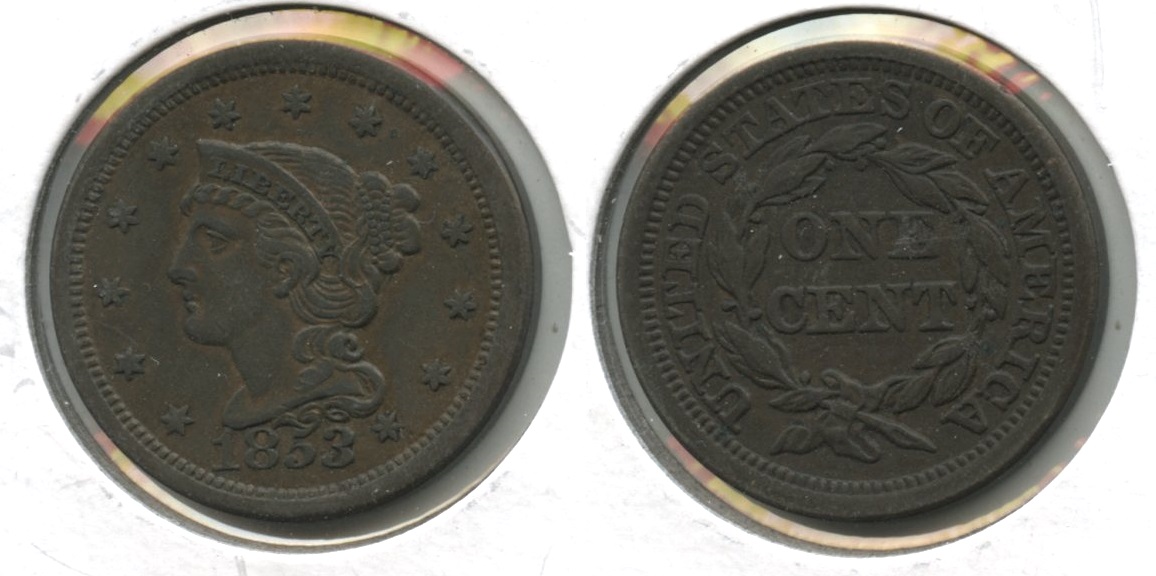 1853 Coronet Large Cent VF-20 #t