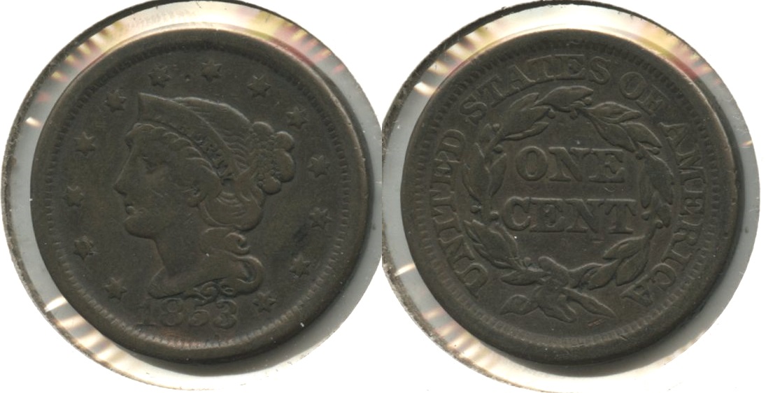 1853 Coronet Large Cent VG-8 #j