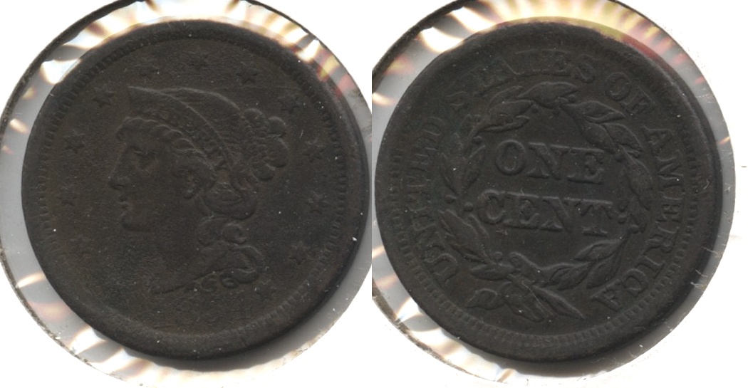 1854 Coronet Large Cent VF-20 #f Porous