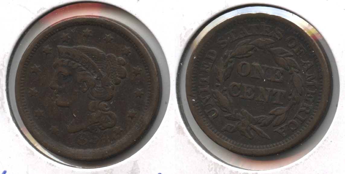 1854 Coronet Large Cent VF-20 #k