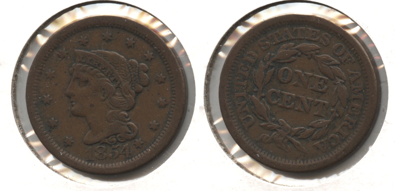 1854 Coronet Large Cent VF-20 #l