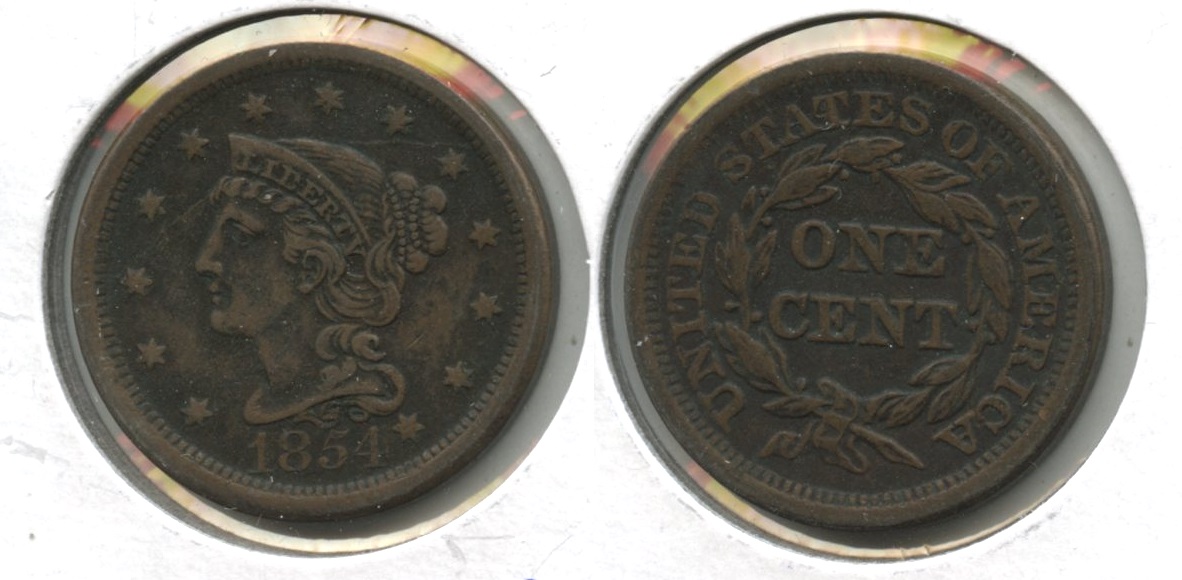 1854 Coronet Large Cent VF-20 #p